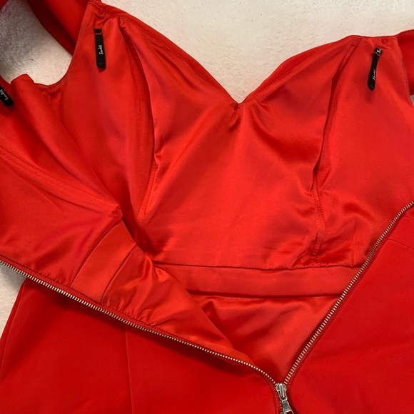 Bardot Red Bella Tulip Hem Dress Size 6/S - Picture 12 of 16